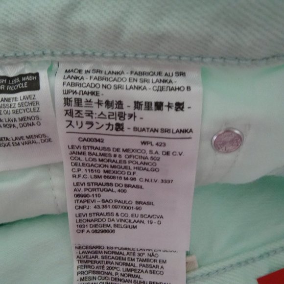 Levi's Wedgie Fit Jeans Women's Size 24 Green Denim Button Fly - Picture 8 of 10